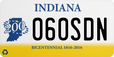 IN license plate 060SDN