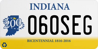 IN license plate 060SEG