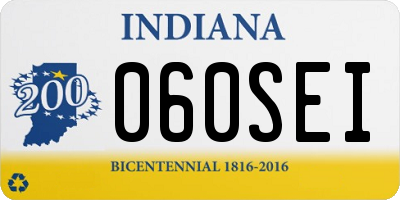 IN license plate 060SEI