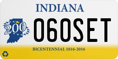 IN license plate 060SET