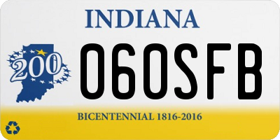IN license plate 060SFB