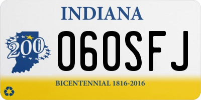 IN license plate 060SFJ