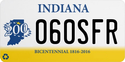 IN license plate 060SFR