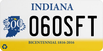 IN license plate 060SFT