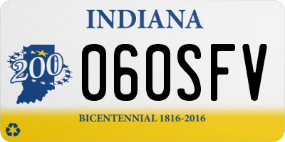 IN license plate 060SFV