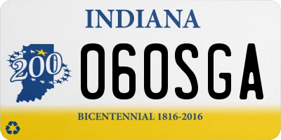 IN license plate 060SGA