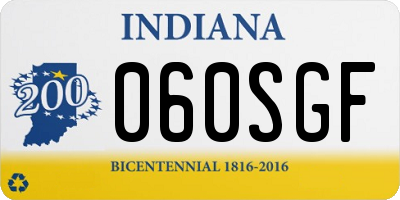 IN license plate 060SGF