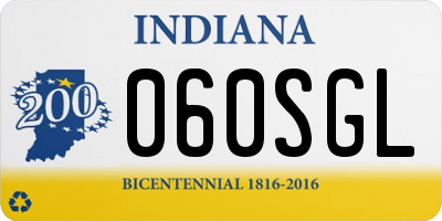 IN license plate 060SGL