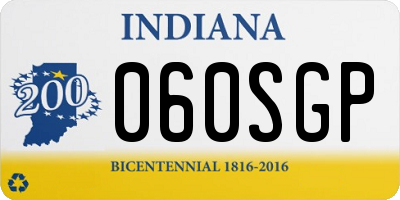 IN license plate 060SGP