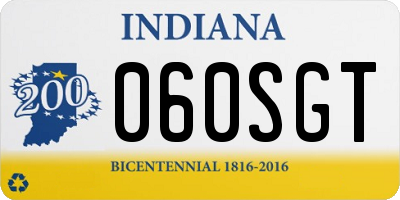 IN license plate 060SGT