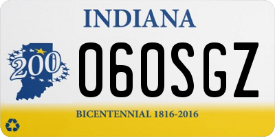 IN license plate 060SGZ