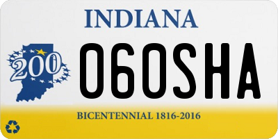 IN license plate 060SHA