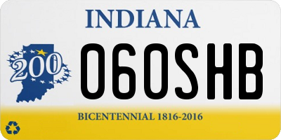 IN license plate 060SHB