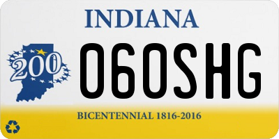 IN license plate 060SHG