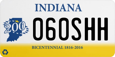 IN license plate 060SHH