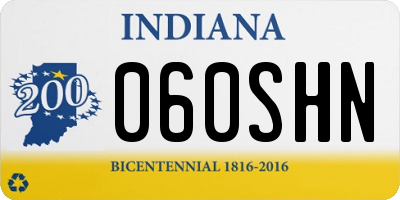 IN license plate 060SHN