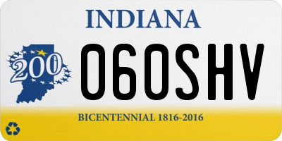 IN license plate 060SHV