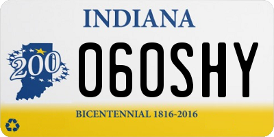 IN license plate 060SHY