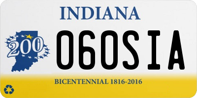 IN license plate 060SIA