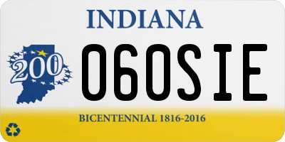 IN license plate 060SIE