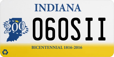 IN license plate 060SII