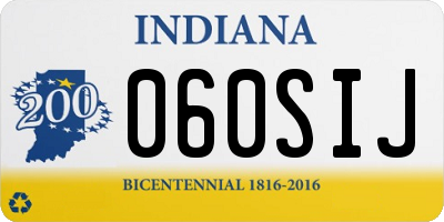 IN license plate 060SIJ