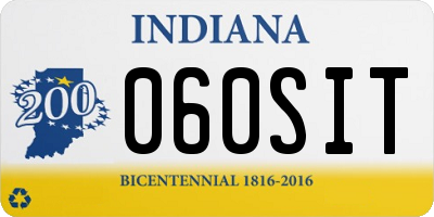 IN license plate 060SIT