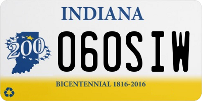 IN license plate 060SIW