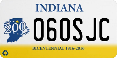 IN license plate 060SJC