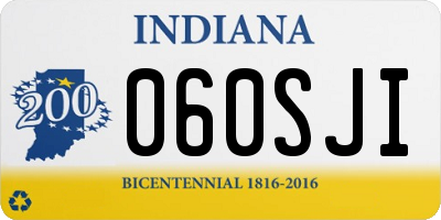 IN license plate 060SJI