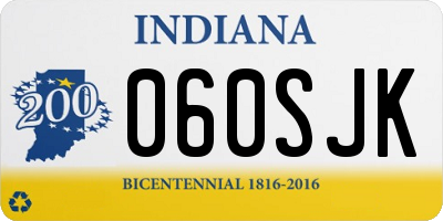 IN license plate 060SJK