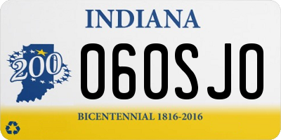 IN license plate 060SJO