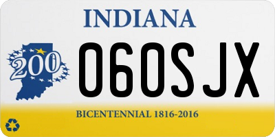 IN license plate 060SJX