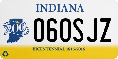 IN license plate 060SJZ