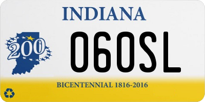 IN license plate 060SL