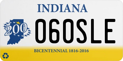 IN license plate 060SLE