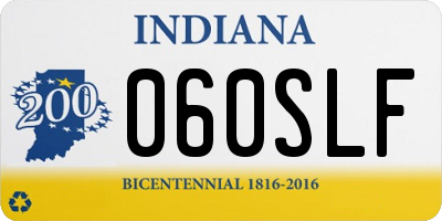 IN license plate 060SLF