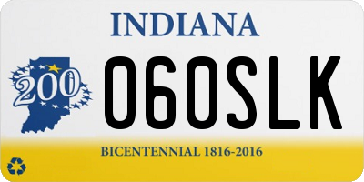 IN license plate 060SLK
