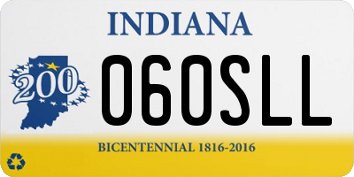 IN license plate 060SLL