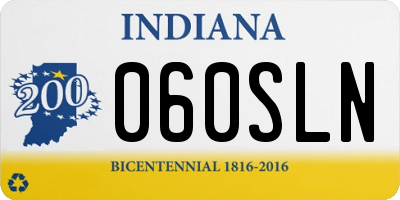 IN license plate 060SLN