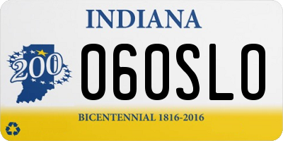 IN license plate 060SLO