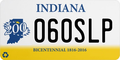 IN license plate 060SLP