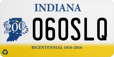 IN license plate 060SLQ