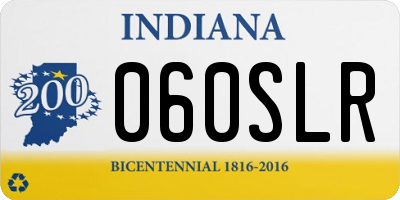 IN license plate 060SLR