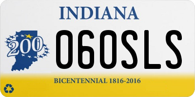 IN license plate 060SLS