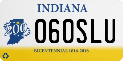 IN license plate 060SLU