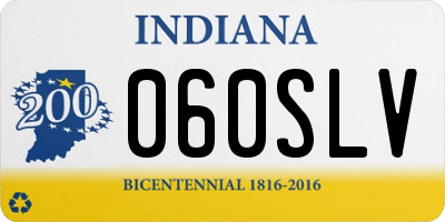 IN license plate 060SLV