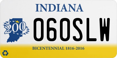 IN license plate 060SLW