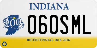 IN license plate 060SML
