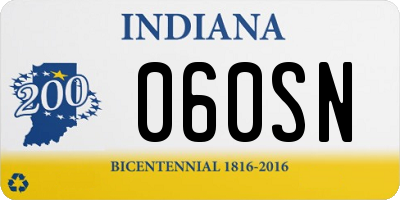 IN license plate 060SN